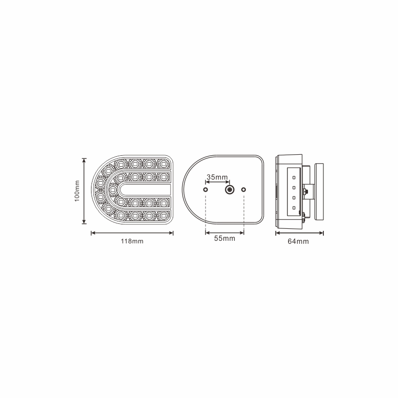 TB-10-LED - LED Trailer Light for Eur