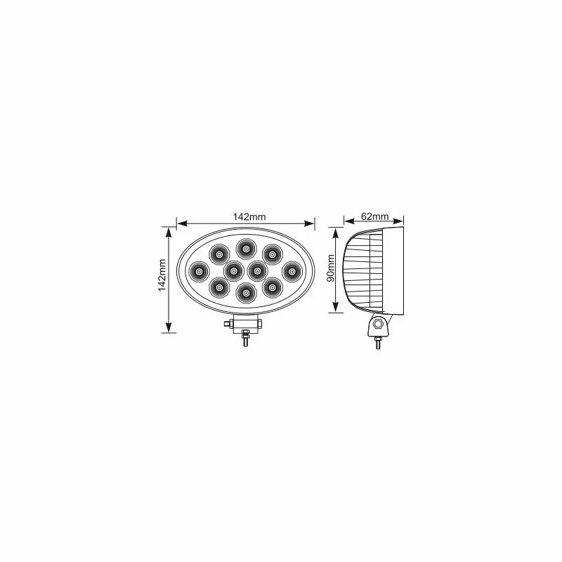 210105S - Agricultural Vehicle LED Work Light