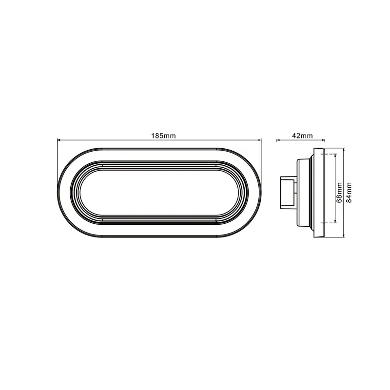 TL413020 - 6" Oval Tail Light